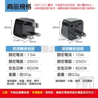 🔥旅行必備🔥旅行轉接頭 4.8mm 多國轉接頭  通用插座 轉換插頭 轉接頭 澳規 美規 歐規 韓國 轉接插頭-細節圖2