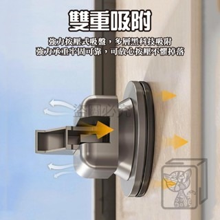 🔥雙重吸附🔥太空鋁吸盤置物架 免打孔置物架 吸盤置物架 無痕置物架 浴室 廁所 三角架 四方架 四方置物架-細節圖2