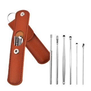 🔥台灣發貨🔥掏耳6件組 不鏽鋼掏耳套組 掏耳組 不鏽鋼耳勺 耳朵清潔 清潔耳朵 不鏽鋼掏耳組 挖耳勺 掏耳棒 挖耳棒-細節圖4