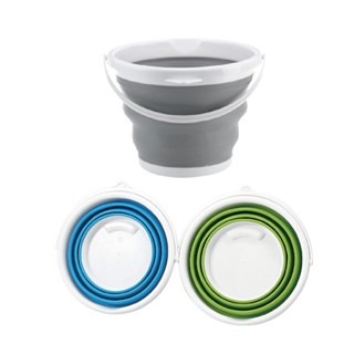 🔥10L大容量🔥便攜摺疊水桶 折疊水桶 洗臉盆 儲水桶 洗車水桶 釣魚桶 伸縮水桶 露營水桶 手提水桶 收納水桶-細節圖2