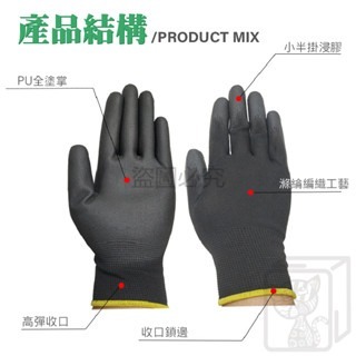 🔥輕薄透氣🔥PU塗掌手套 防滑手套 園藝手套 沾膠手套 防靜電手套 工地手套 止滑手套 防靜電 電子手套 PU手套-細節圖6