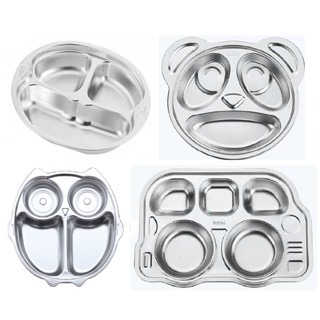 🔥挑戰底價🔥不鏽鋼餐盤 兒童餐盤 304不銹鋼餐盤 兒童餐具 寶寶卡通餐盤 摔不破餐具 幼稚園餐盤 動物餐盤-細節圖8