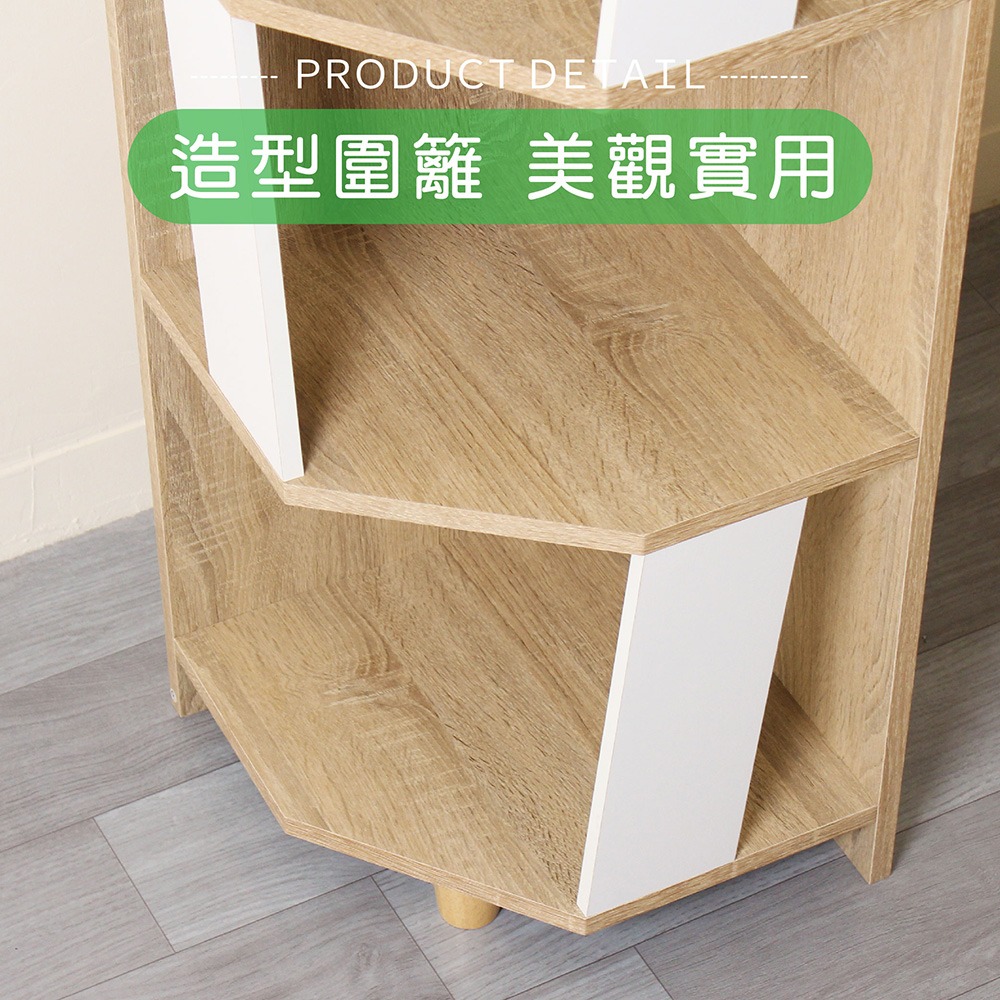 【祈樂森活】雅典娜五層木質轉角櫃 轉角書架 DIY組裝 轉角儲物櫃 置物櫃 台灣製造-細節圖5