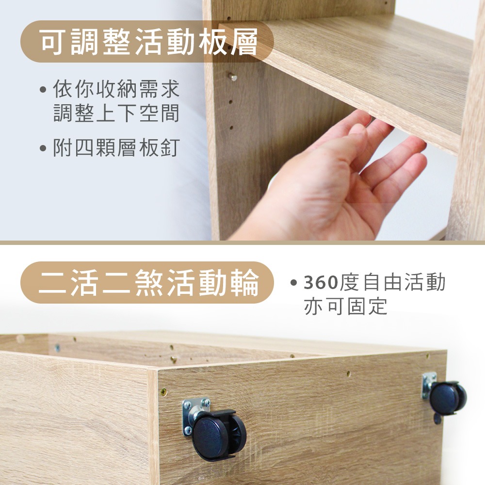 【祈樂森活】樂咖單抽移動櫃 沙發櫃 置物櫃 儲物櫃 工作櫃 DIY組裝 台灣製造-細節圖6