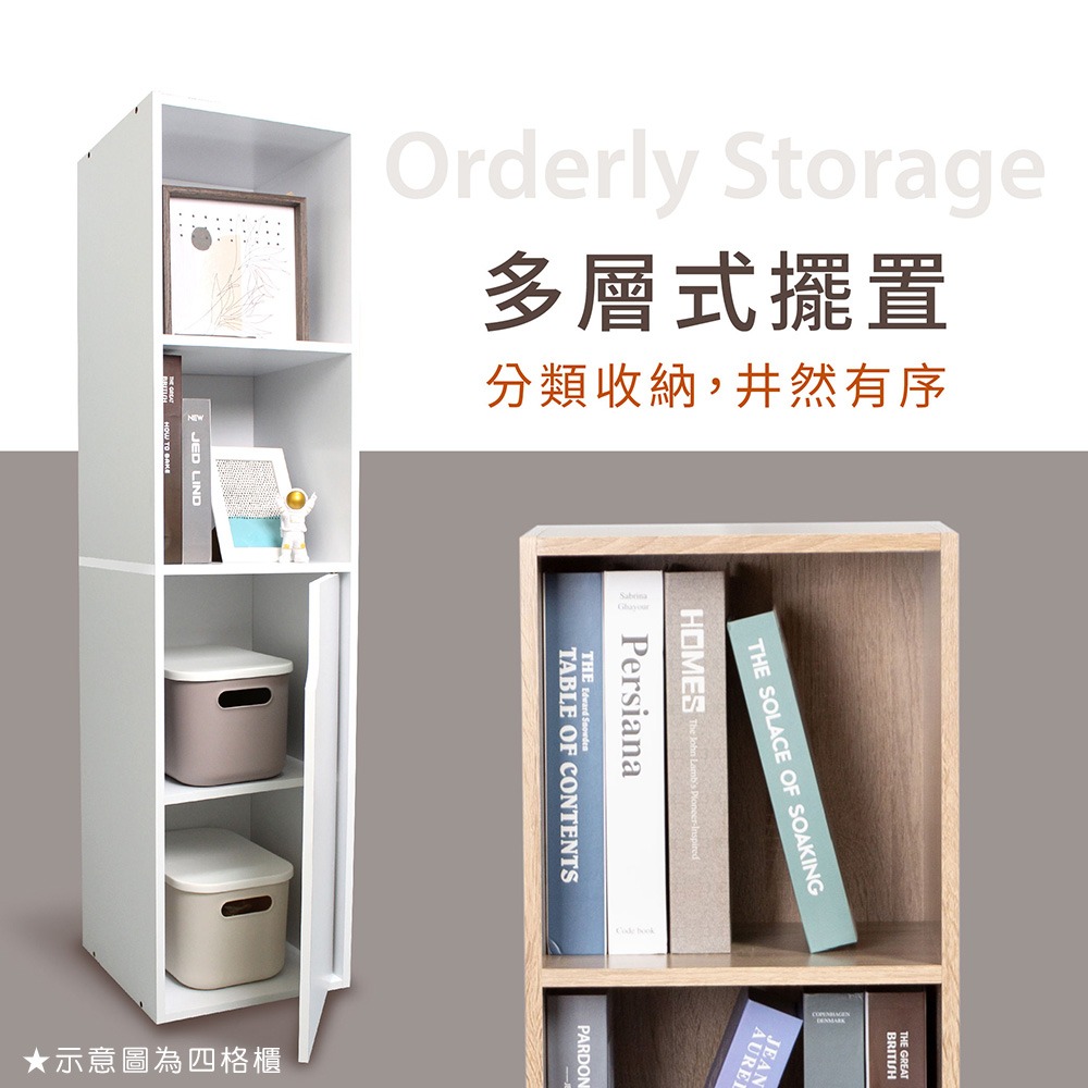 《祈樂森活》和曜一門六格櫃 24公分寬 E1低甲醛 台灣製造 DIY組裝 小宅傢俱-細節圖3