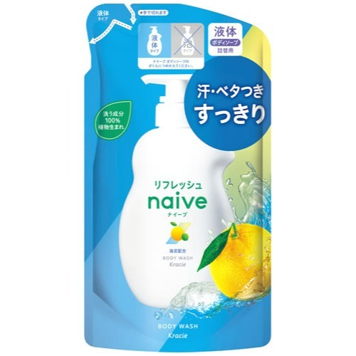 Kracie  naive 娜艾菩沐浴乳補充包-380ml 超商上限一個訂單11包.-細節圖2