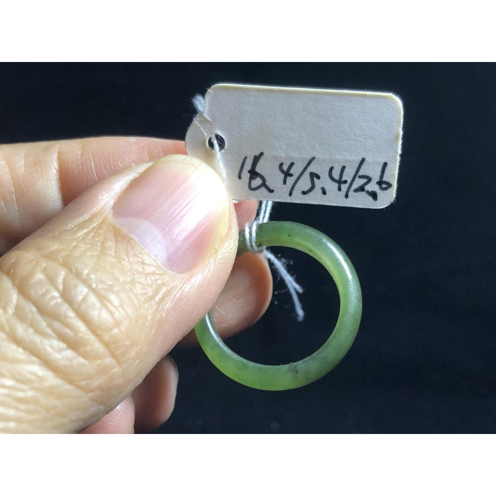 天然玉石軟玉和闐玉和田玉菠菜綠碧玉戒指指環玉戒珠寶玉石首飾飾品內徑16.4MM-細節圖2