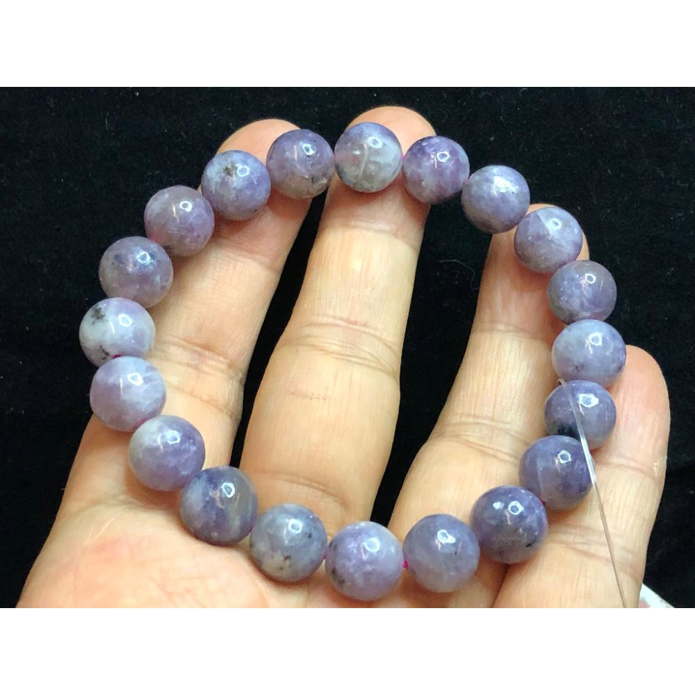 天然玉化紫龍晶手珠手鍊手環手串查羅石9.7mm/28.4g手圍17cm珠寶玉石寶石首飾飾品-細節圖9
