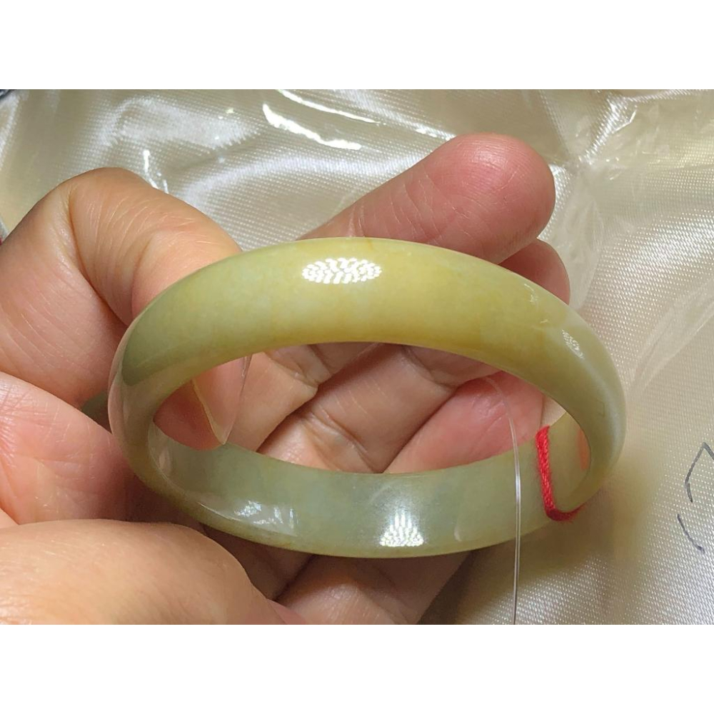 16.65圍天然緬甸玉硬玉翡翠A貨冰黃加綠黃翡手鐲玉鐲鐲子手環橢圓鐲貴妃鐲珠寶玉石首飾飾品-細節圖2