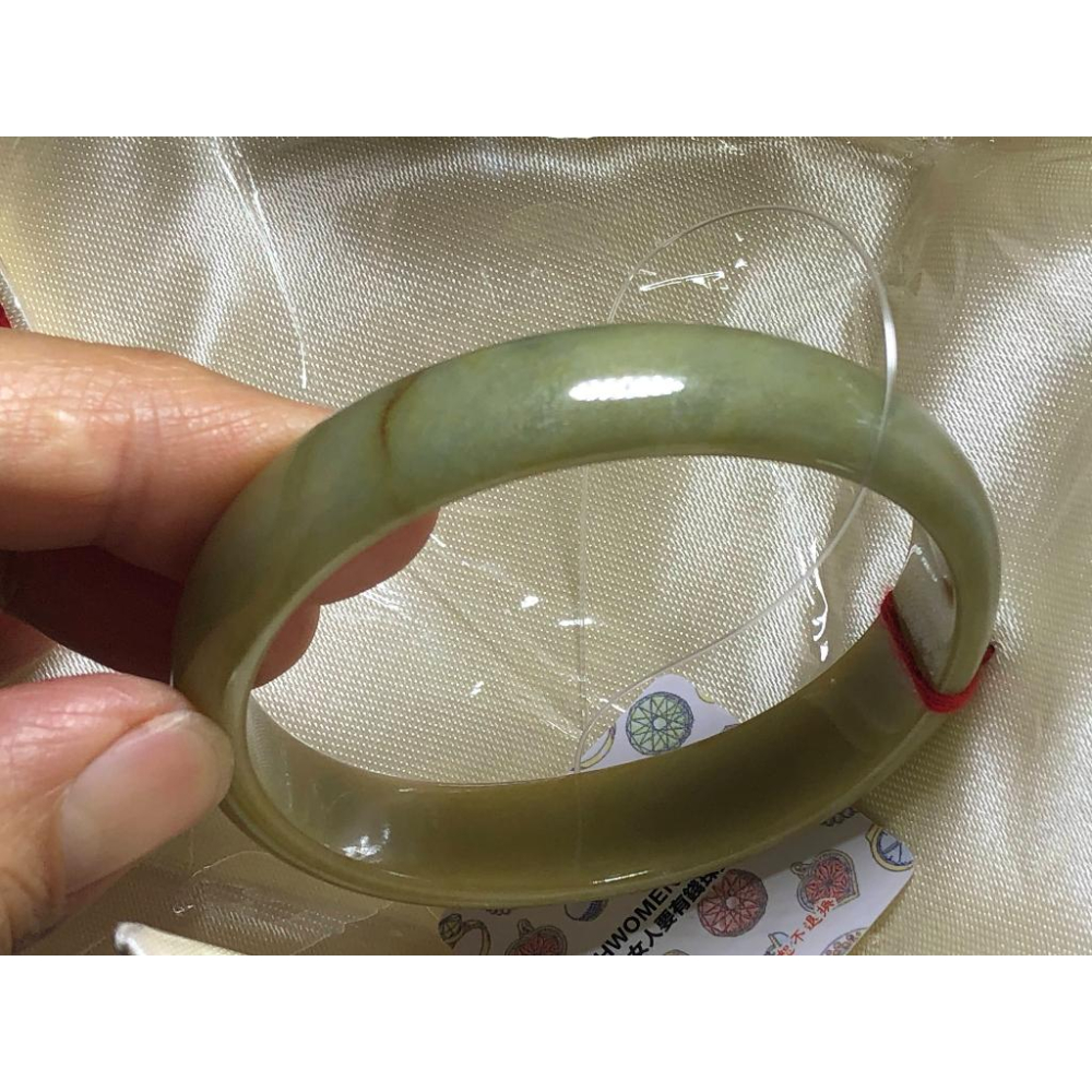 16.65圍天然緬甸玉硬玉翡翠A貨冰黃加綠黃翡手鐲玉鐲鐲子手環橢圓鐲貴妃鐲珠寶玉石首飾飾品-細節圖7