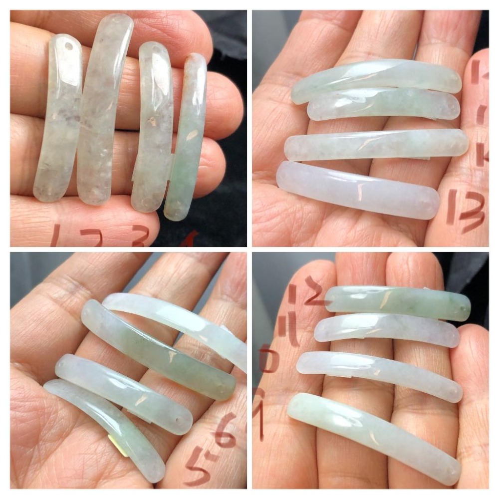 天然玉石緬甸玉翡翠a貨冰種三彩手排配件手鍊手串手環珠寶玉石首飾飾品數款任選其一-細節圖3