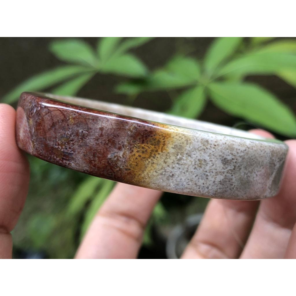 18.08圍多彩色紅黃天然玉石紅珊瑚玉菊花石手鐲玉鐲鐲子手環方鐲款公主鐲珠寶玉石首飾飾品-細節圖6
