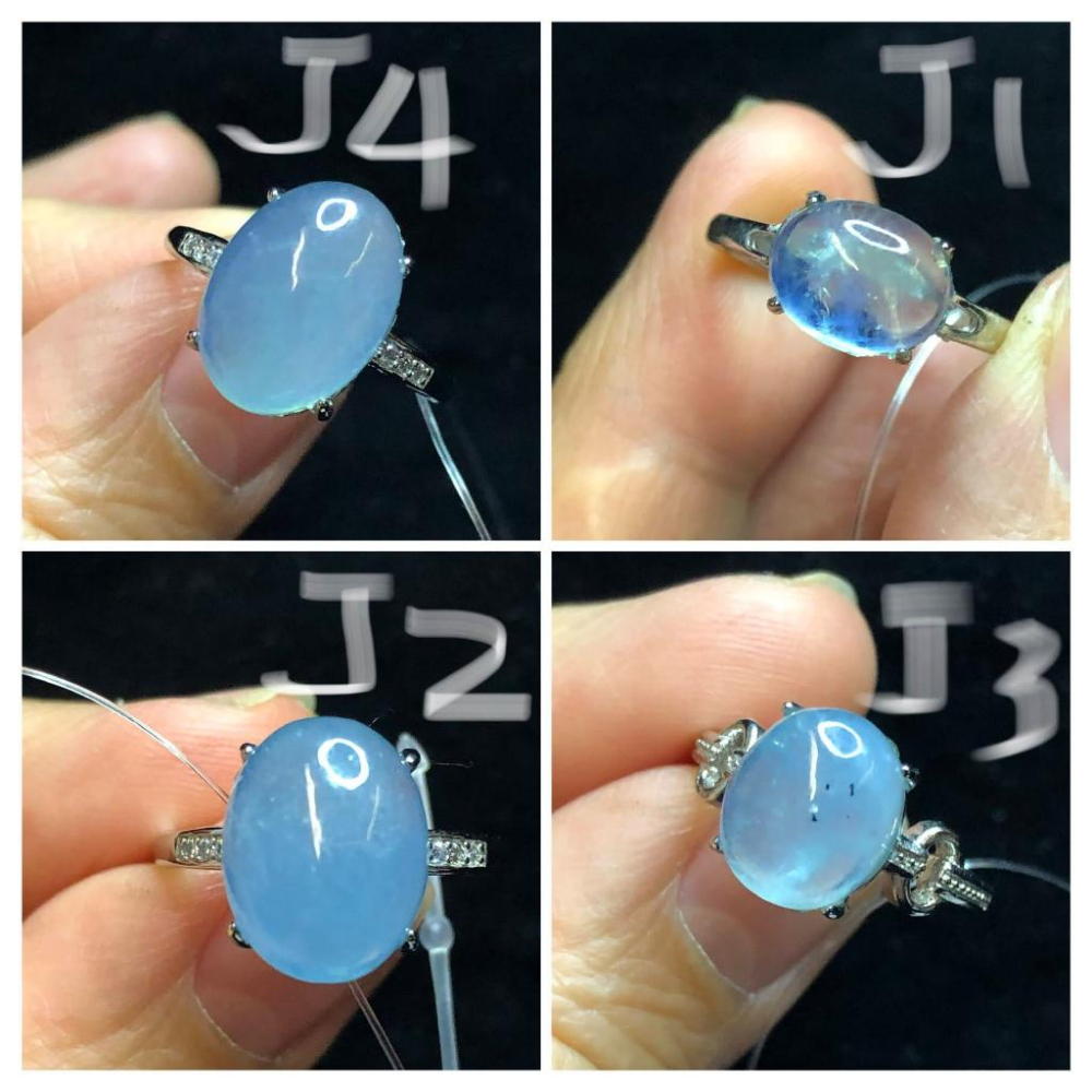 j組天然海藍寶海藍寶石戒指五行補水活圍內徑可調925銀男戒女戒珠寶首飾彩色寶石首飾飾品-細節圖3