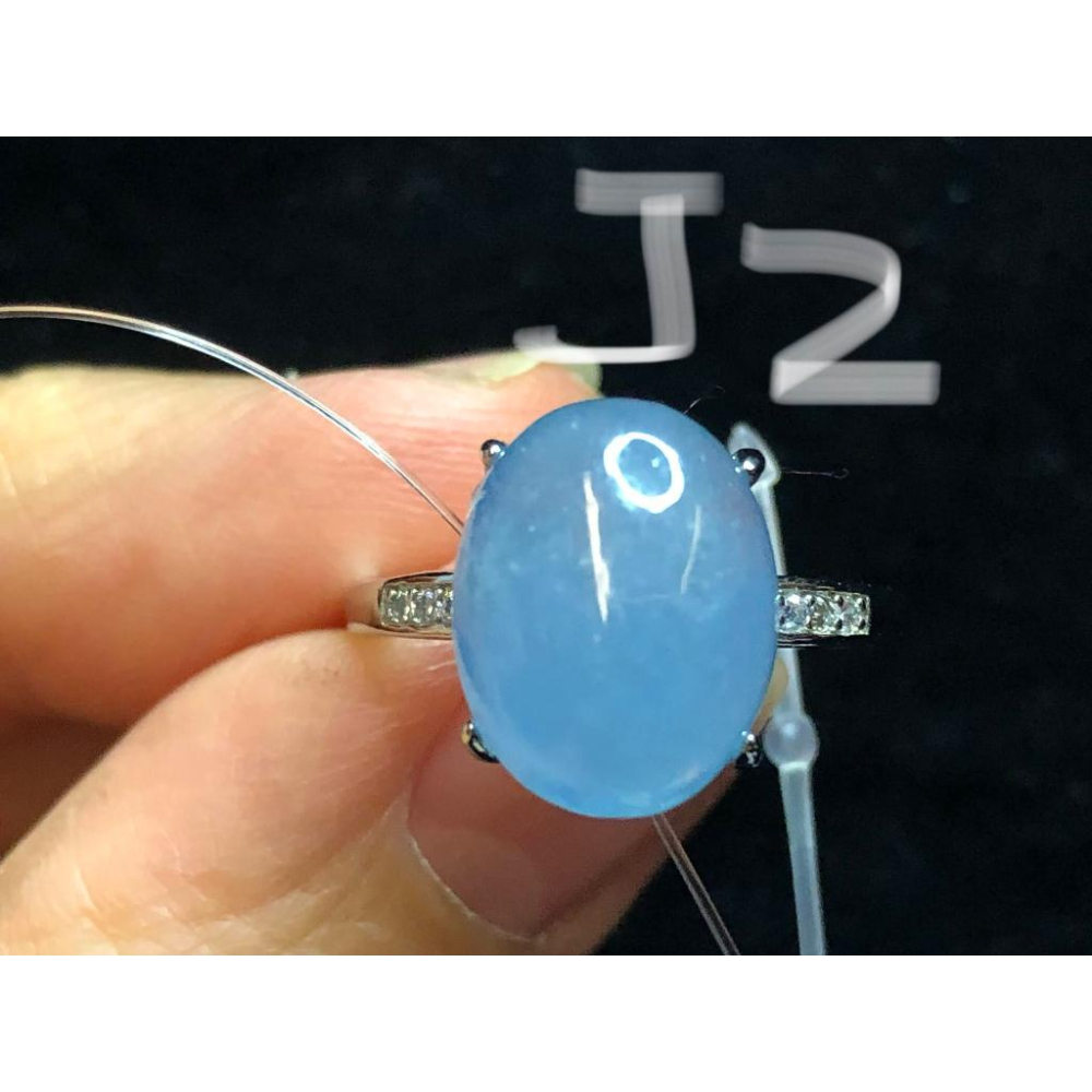 j組天然海藍寶海藍寶石戒指五行補水活圍內徑可調925銀男戒女戒珠寶首飾彩色寶石首飾飾品-細節圖8