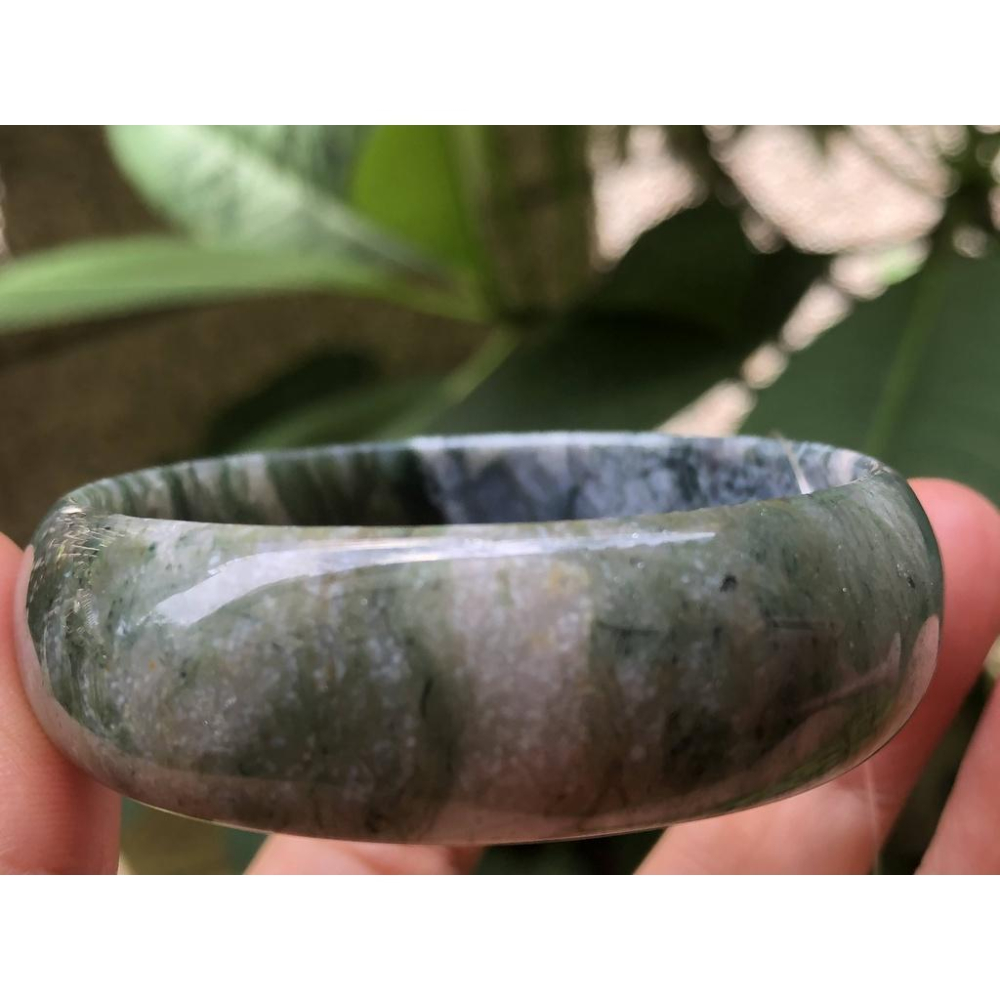 17.67圍天然海藻玉海草玉水草瑪瑙手鐲玉鐲鐲子手環珠寶玉石首飾飾品-細節圖2