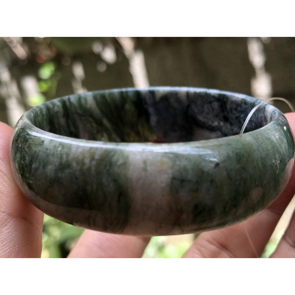 17.67圍天然海藻玉海草玉水草瑪瑙手鐲玉鐲鐲子手環珠寶玉石首飾飾品-細節圖3