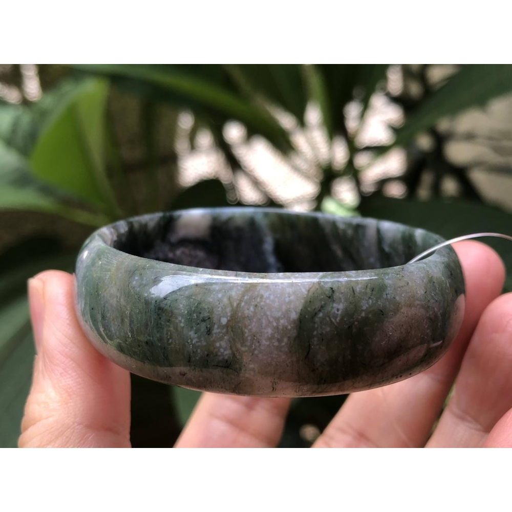 17.67圍天然海藻玉海草玉水草瑪瑙手鐲玉鐲鐲子手環珠寶玉石首飾飾品-細節圖5