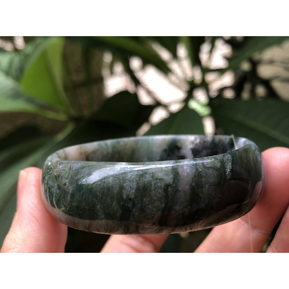 17.67圍天然海藻玉海草玉水草瑪瑙手鐲玉鐲鐲子手環珠寶玉石首飾飾品-細節圖8