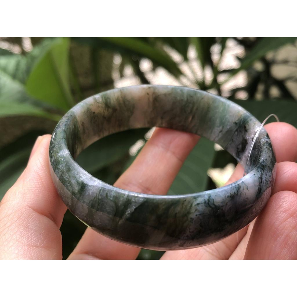 17.67圍天然海藻玉海草玉水草瑪瑙手鐲玉鐲鐲子手環珠寶玉石首飾飾品-細節圖9