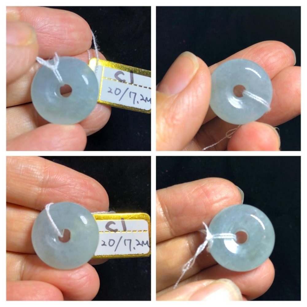 C組天然補水寶石魔鬼藍海藍寶平安扣吊墜掛墜墜子項鍊任選其一珠寶玉石首飾飾品-細節圖3