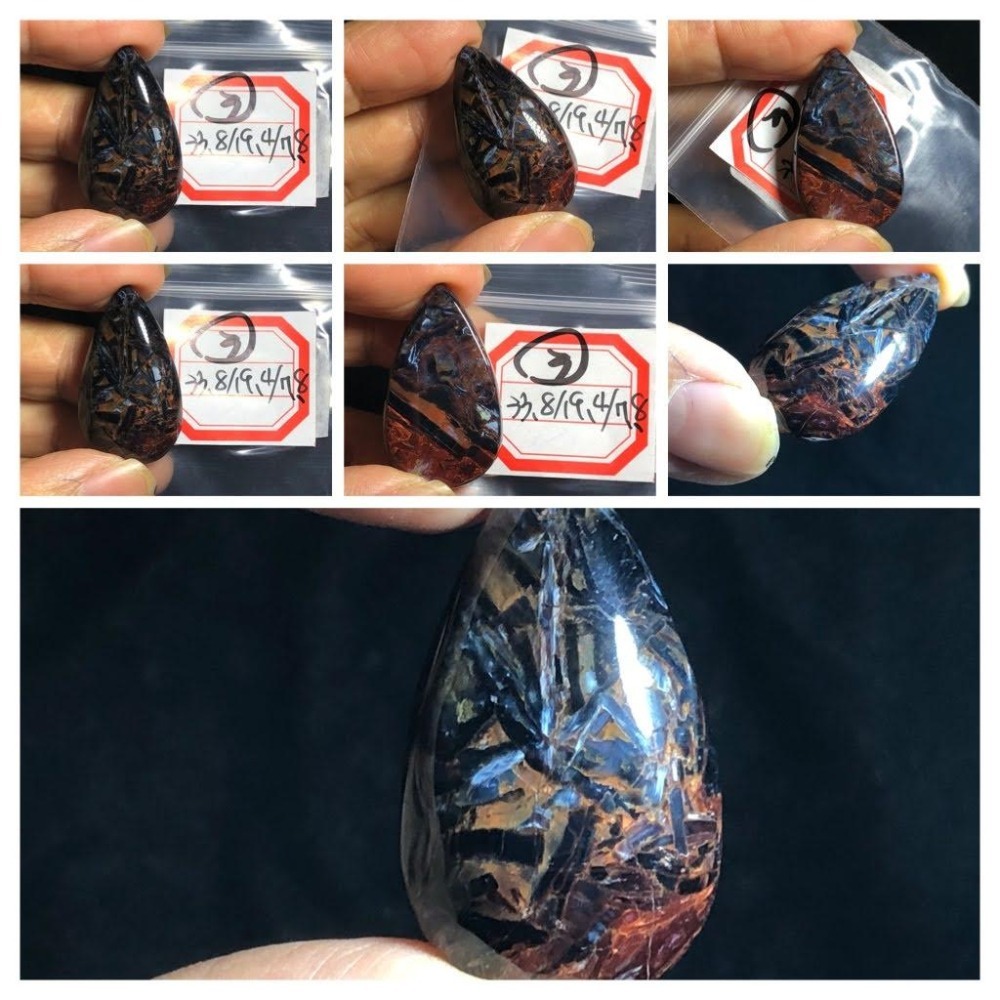 天然水晶全藍彼得石墜子吊墜項鍊掛件珠寶寶石首飾飾品-細節圖2