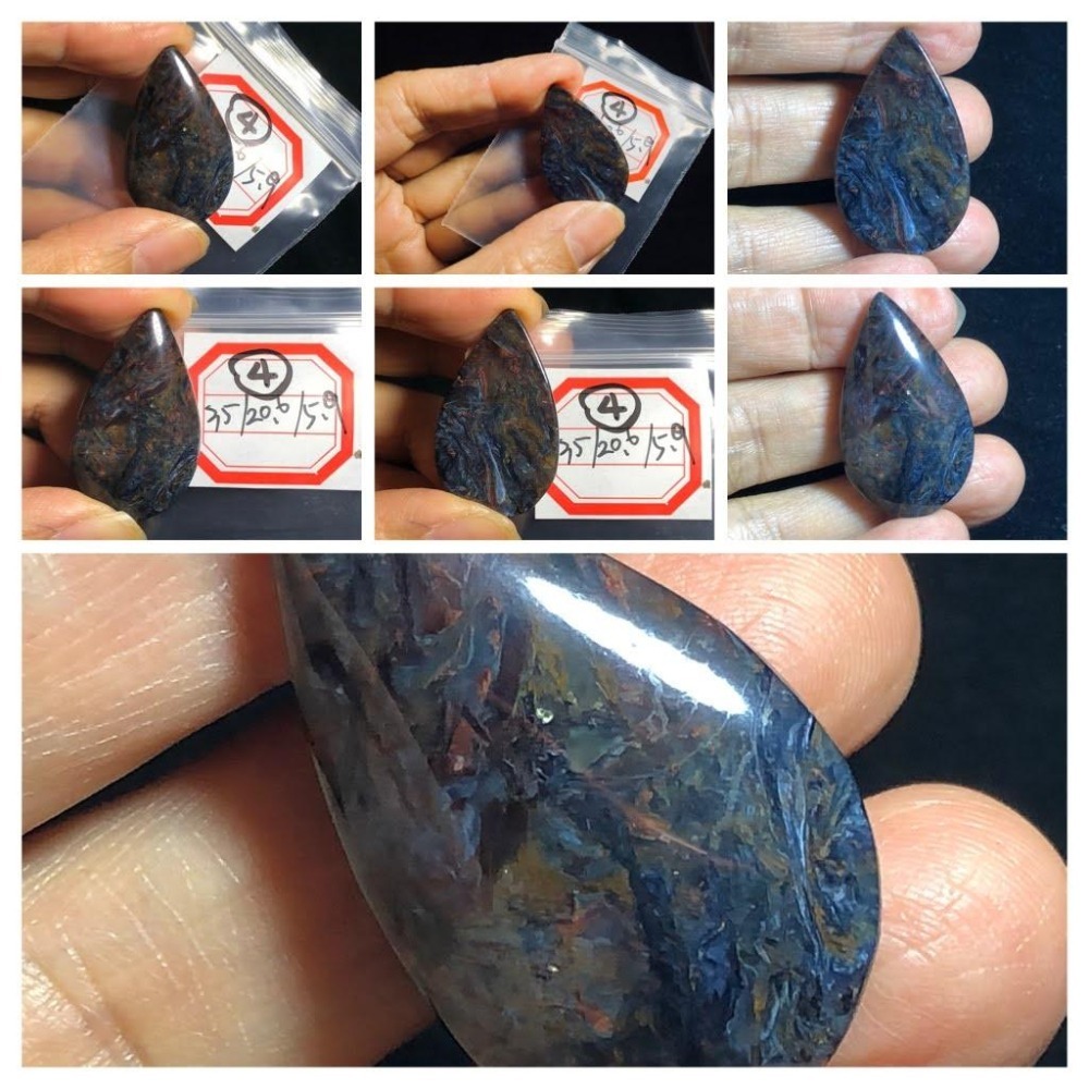 天然水晶全藍彼得石墜子吊墜項鍊掛件珠寶寶石首飾飾品-細節圖4