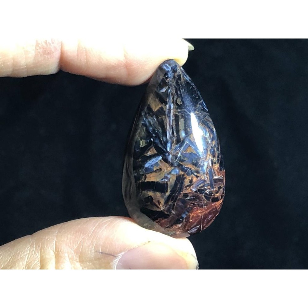 天然水晶全藍彼得石墜子吊墜項鍊掛件珠寶寶石首飾飾品-細節圖8