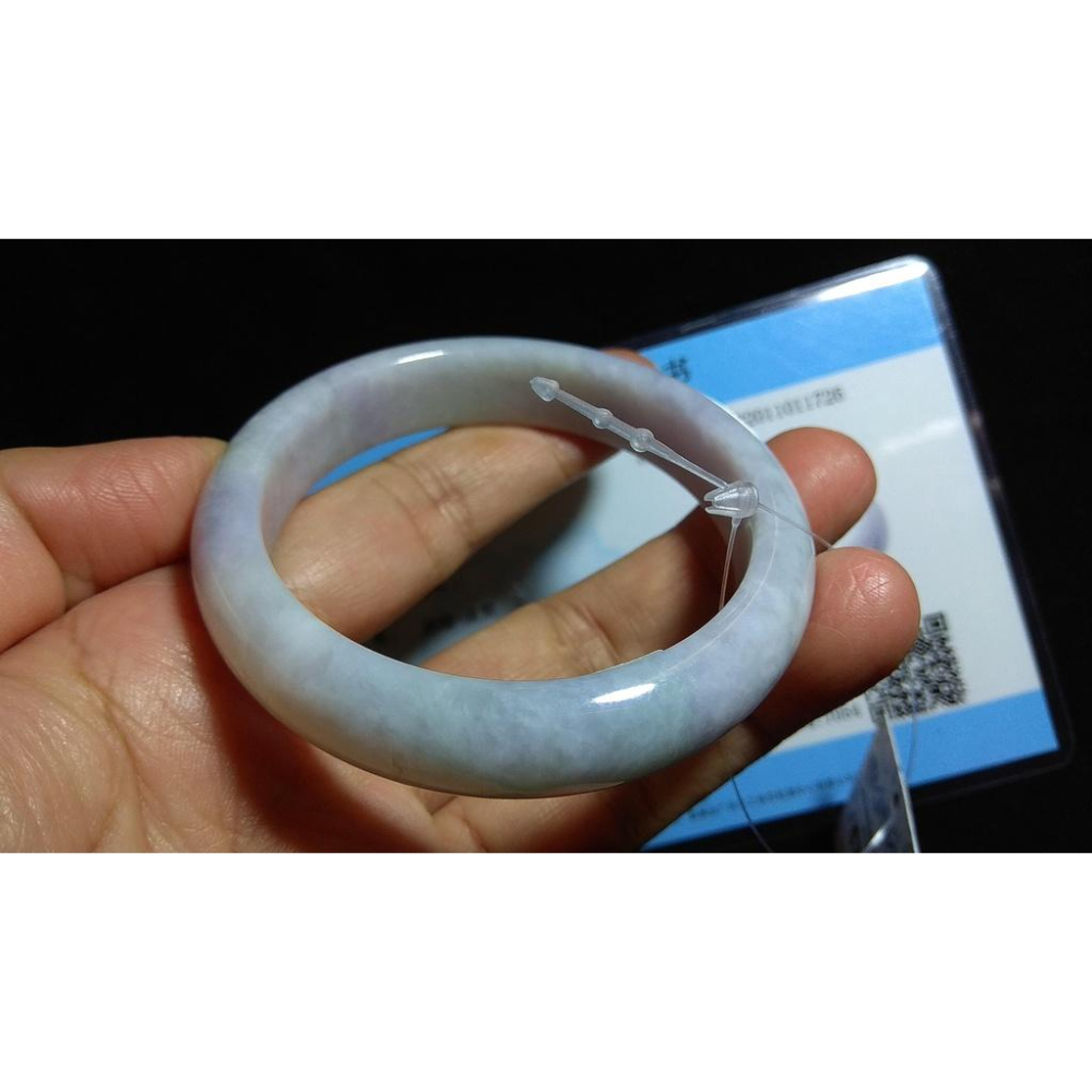 17.19圍帶證書美鐲天然玉石翡翠a貨緬甸玉硬玉紫羅蘭春帶彩手鐲玉鐲鐲子手環平安鐲扁口鐲珠寶玉石首飾飾品#726-細節圖4