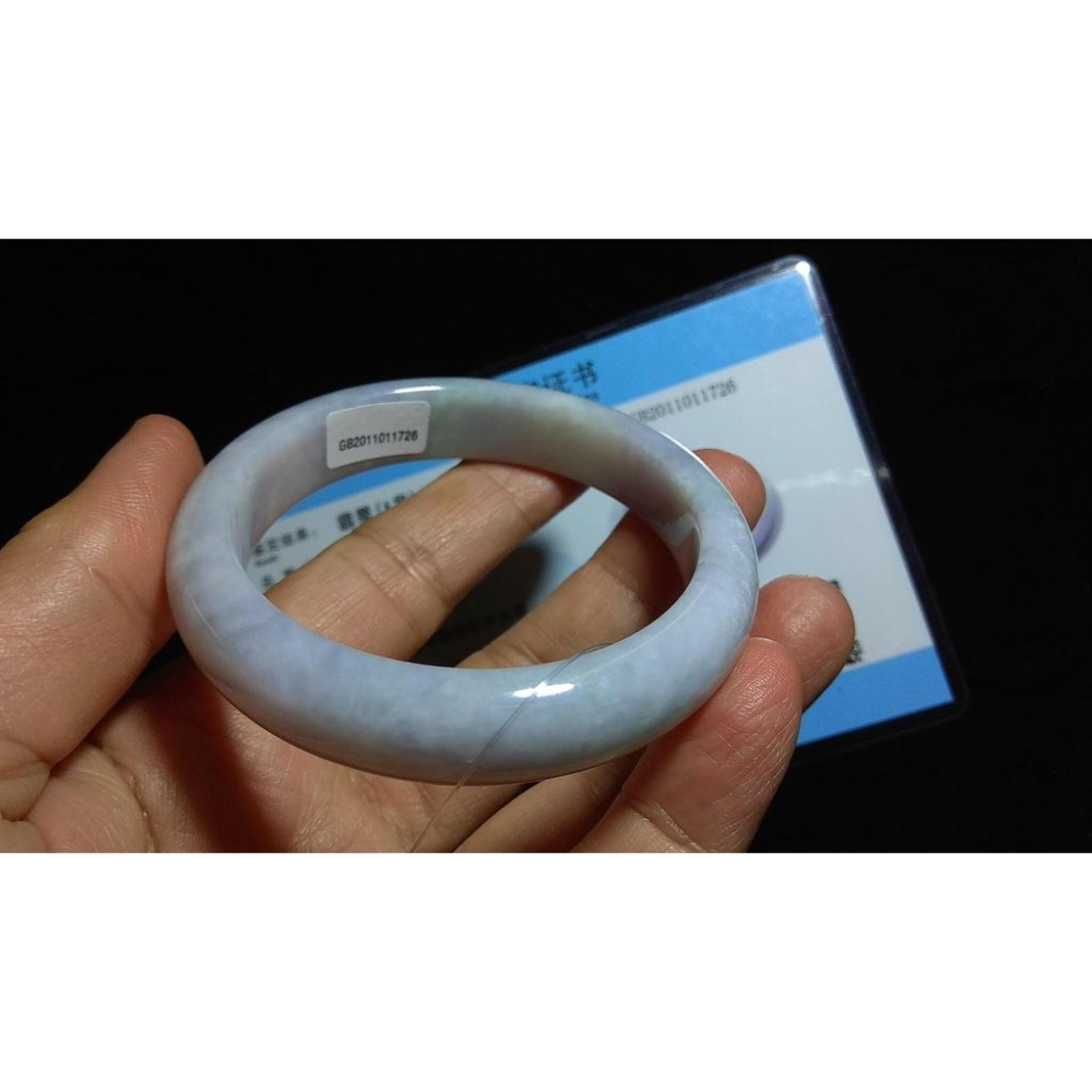 17.19圍帶證書美鐲天然玉石翡翠a貨緬甸玉硬玉紫羅蘭春帶彩手鐲玉鐲鐲子手環平安鐲扁口鐲珠寶玉石首飾飾品#726-細節圖8