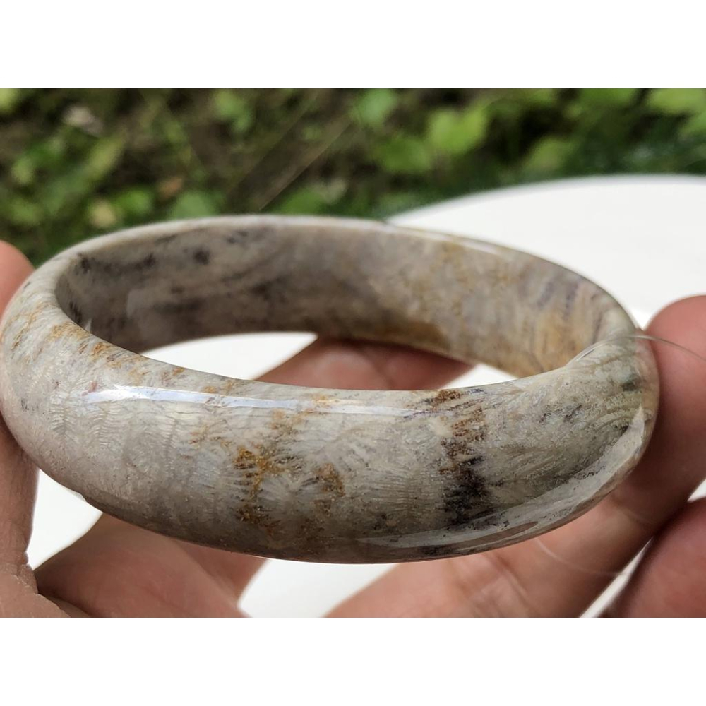 17.83圍天然玉石骨骼花珊瑚玉菊花石手鐲玉鐲鐲子手環福鐲平安鐲珠寶玉石首飾飾品-細節圖5