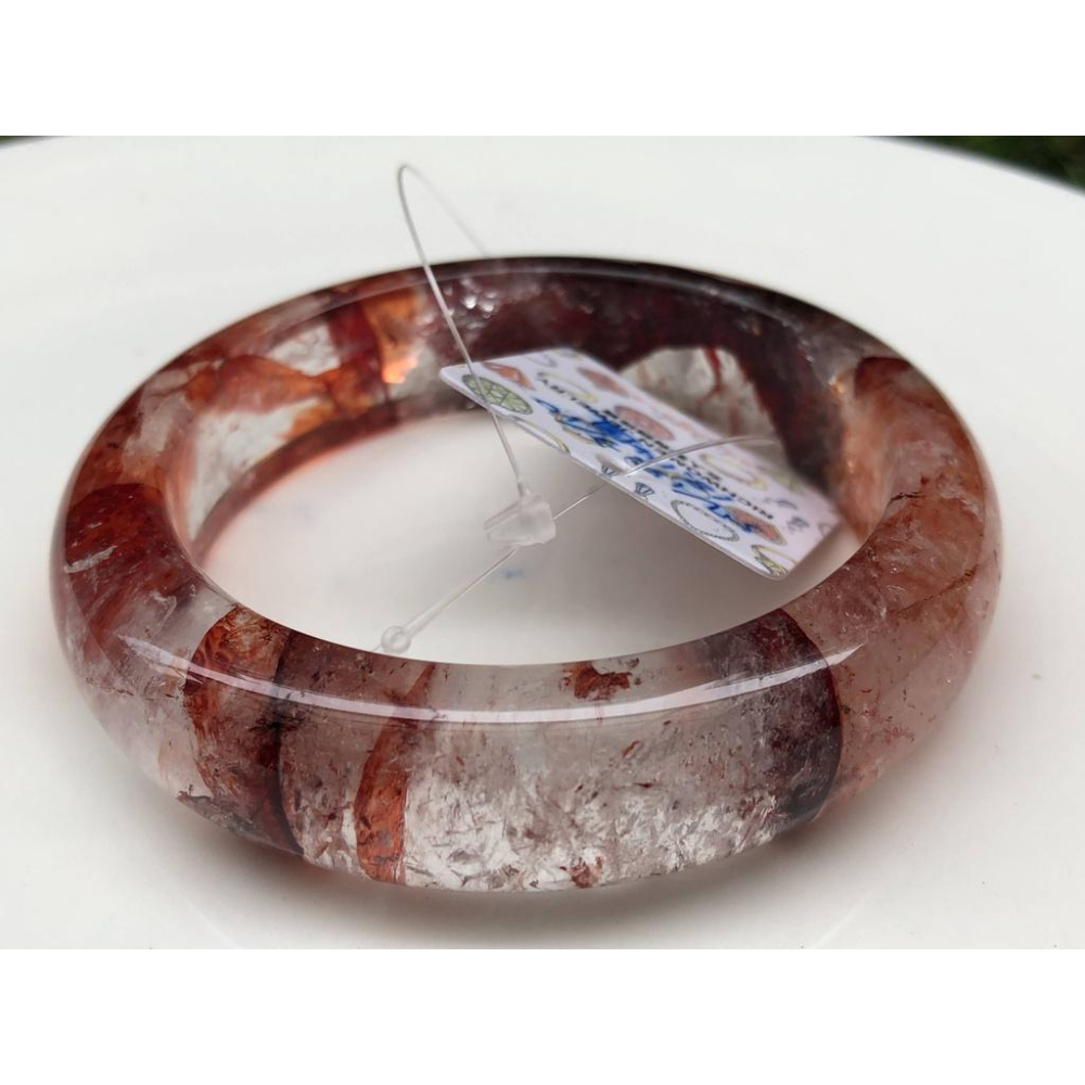18.14圍美鐲滿絲透料寬版天然紅水晶紅膠花手鐲鐲子玉鐲手環招財珠寶玉石首飾飾品-細節圖5
