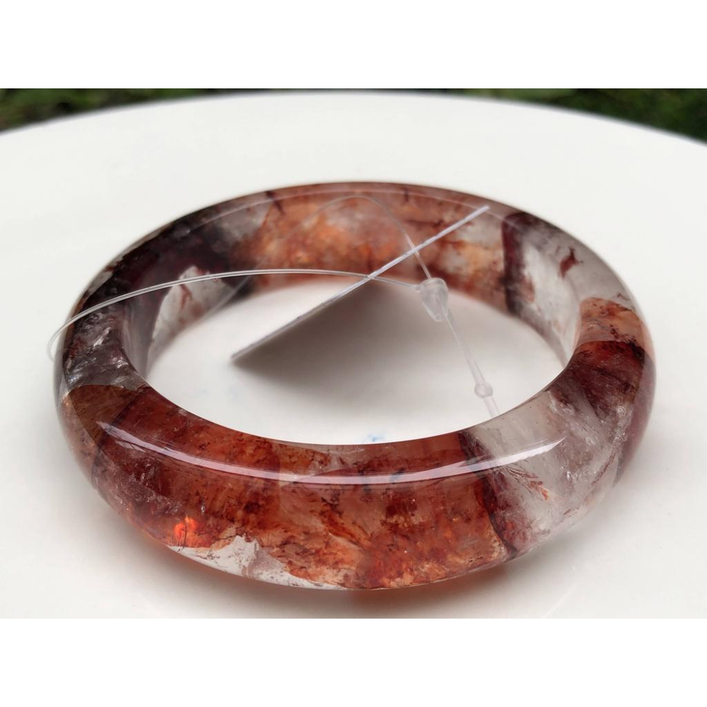 18.14圍美鐲滿絲透料寬版天然紅水晶紅膠花手鐲鐲子玉鐲手環招財珠寶玉石首飾飾品-細節圖6