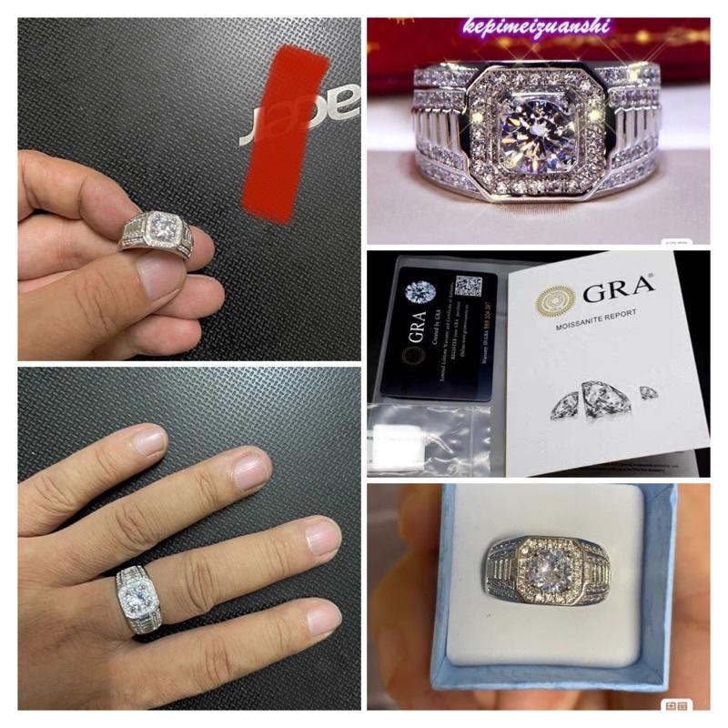 附GRA證書D COLOR VVS1莫桑石魔星鑽莫桑鑽石兩克拉三克拉戒指男戒女戒對戒活圍首飾-細節圖2