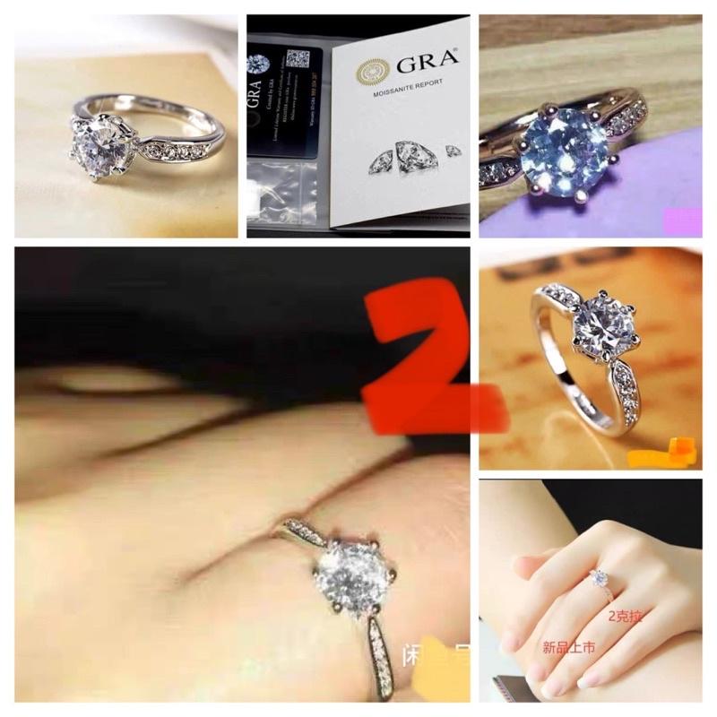 附GRA證書D COLOR VVS1莫桑石魔星鑽莫桑鑽石兩克拉三克拉戒指男戒女戒對戒活圍首飾-細節圖3