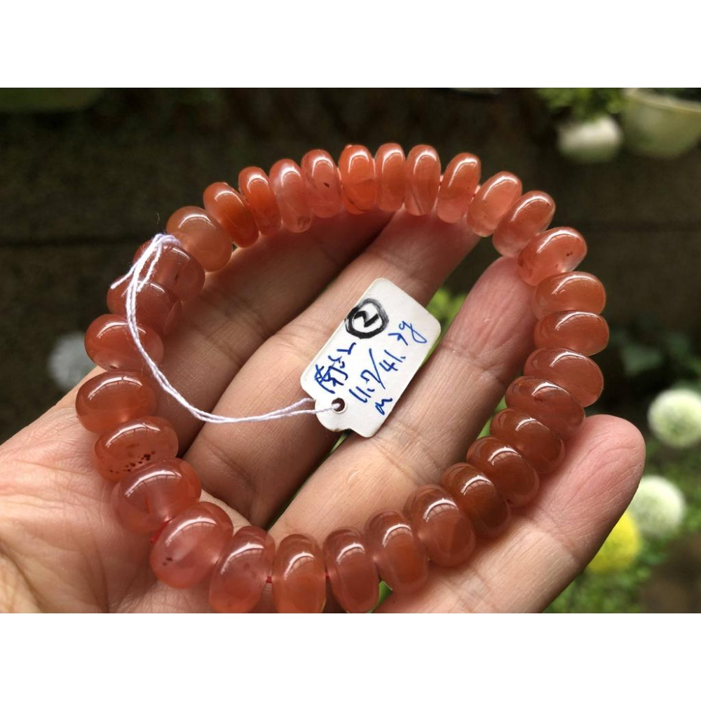天然南紅瑪瑙冰透單圈手鍊手串手環手珠11.7-12mm珠寶首飾飾品-細節圖8
