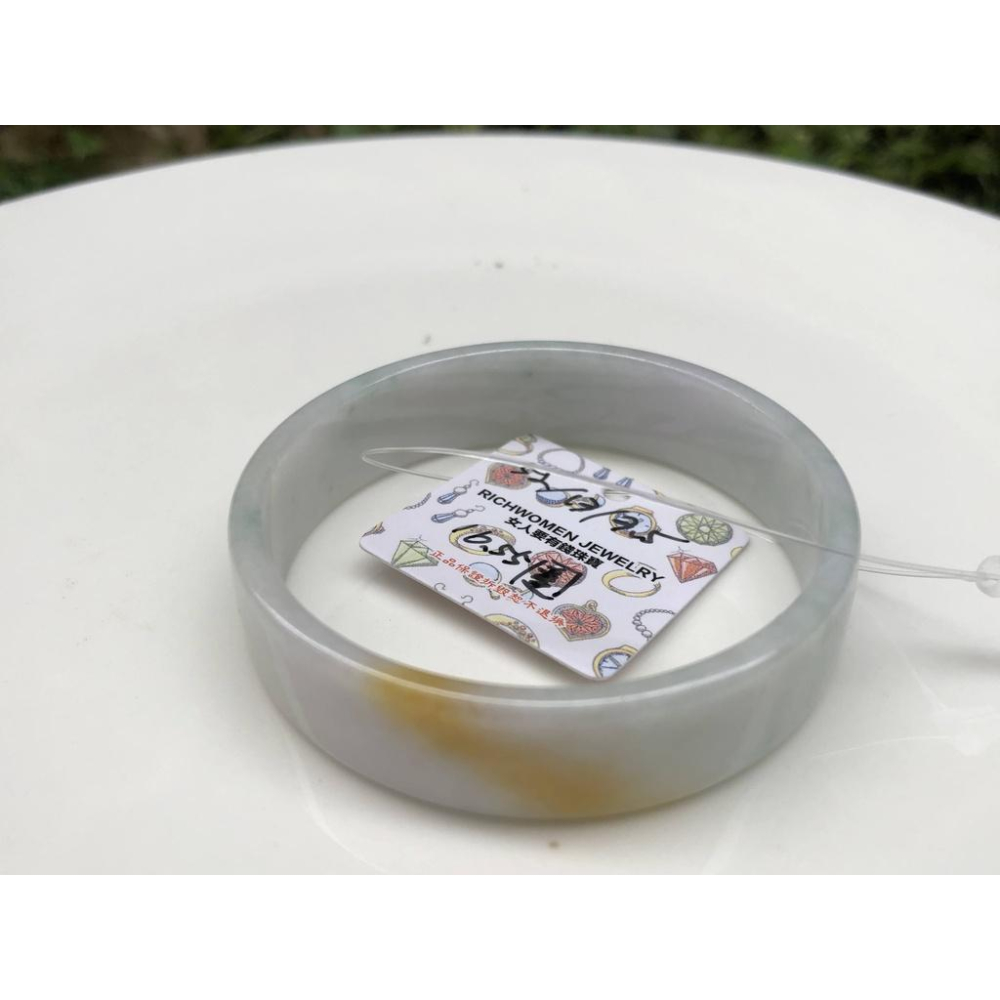 帶證書16.55圍天然玉石翡翠a貨緬甸玉硬玉冰糯種淡粉彩紫三彩手鐲玉鐲鐲子手環薄方鐲款公主鐲珠寶玉石首飾飾品-細節圖3