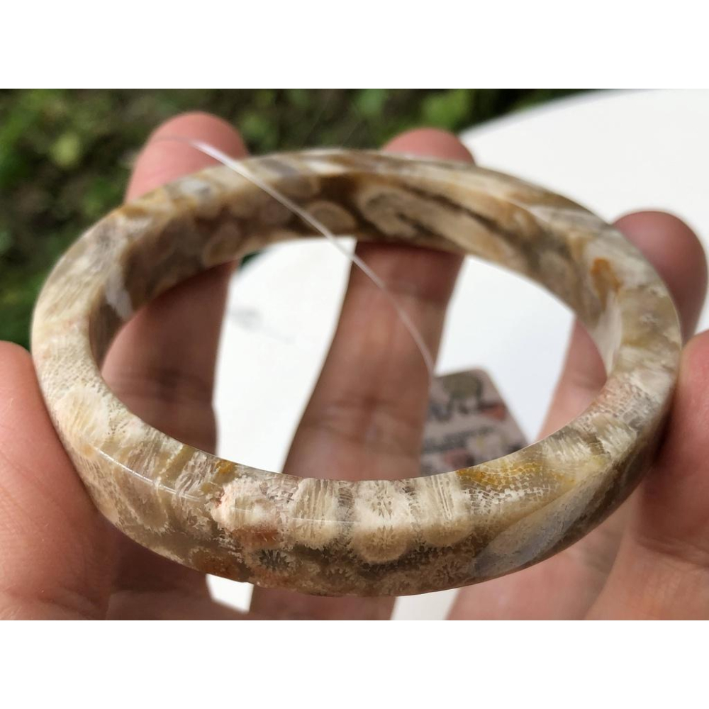 18.62圍天然玉石珊瑚玉菊花石手鐲玉鐲鐲子手環方鐲款公主鐲珠寶玉石首飾飾品-細節圖6