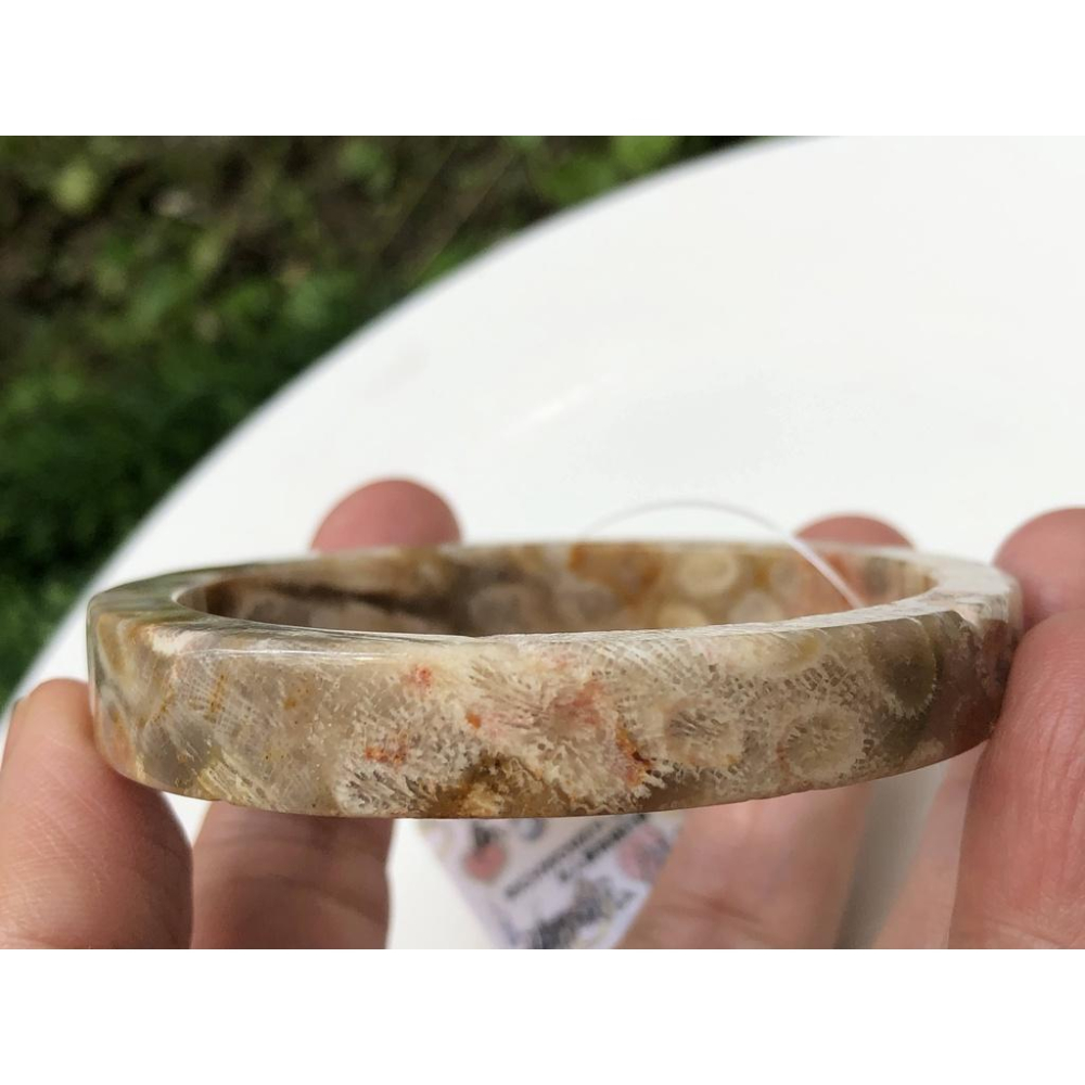 18.62圍天然玉石珊瑚玉菊花石手鐲玉鐲鐲子手環方鐲款公主鐲珠寶玉石首飾飾品-細節圖9