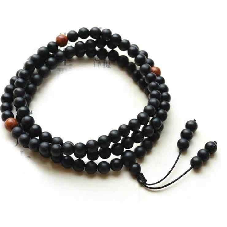 多功能保健天然玉石治病的石頭泗濱砭石手鍊手環手珠14mm桶珠路路通8mm三圈108顆珠寶首飾寶石飾品-細節圖3