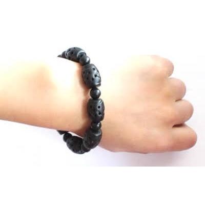 多功能保健天然玉石治病的石頭泗濱砭石手鍊手環手珠14mm桶珠路路通8mm三圈108顆珠寶首飾寶石飾品-細節圖5