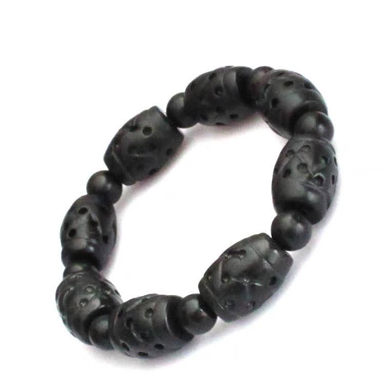 多功能保健天然玉石治病的石頭泗濱砭石手鍊手環手珠14mm桶珠路路通8mm三圈108顆珠寶首飾寶石飾品-細節圖7