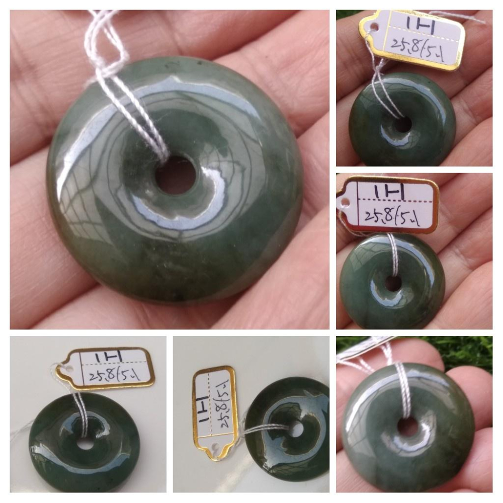 第11組天然緬甸玉A貨翡翠藍水油青飄紅翡平安扣墬子吊墬玉墬掛件珠寶玉石首飾飾品-細節圖2