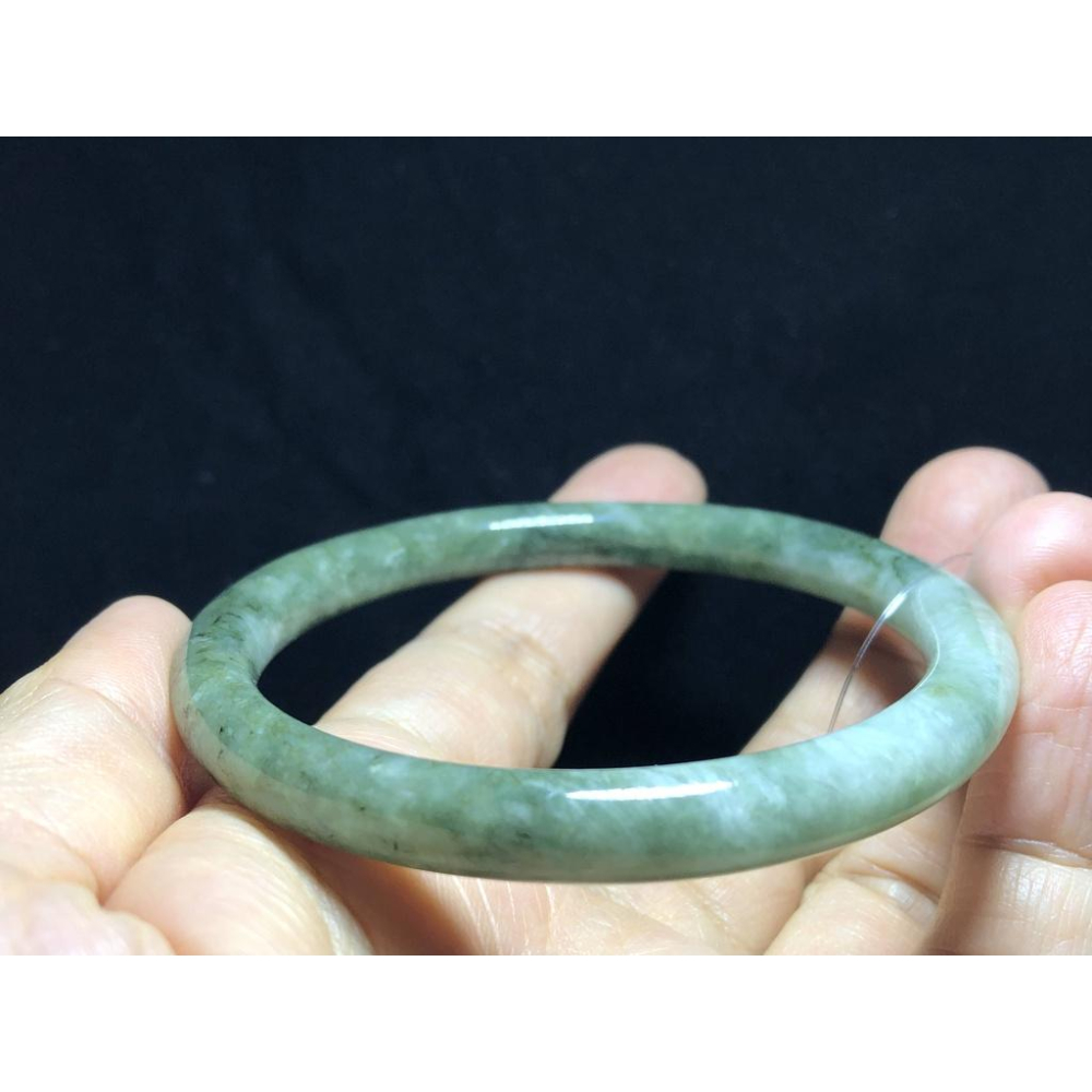 18.49圍帶證書天然緬甸玉硬玉翡翠糯種滿綠手鐲玉鐲鐲子手環圓條鐲圓骨鐲珠寶玉石首飾飾品-細節圖2