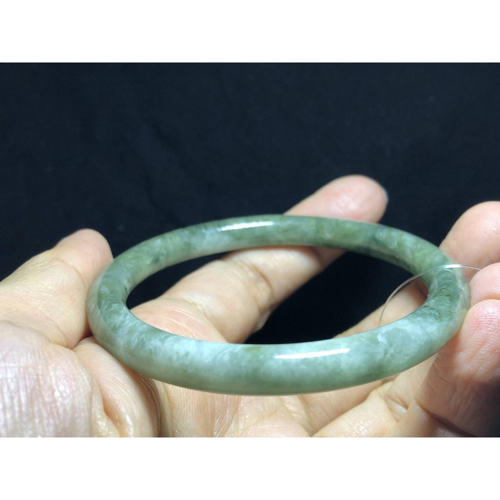 18.49圍帶證書天然緬甸玉硬玉翡翠糯種滿綠手鐲玉鐲鐲子手環圓條鐲圓骨鐲珠寶玉石首飾飾品-細節圖7