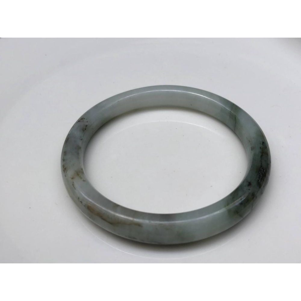 18.43圍帶證書天然玉石翡翠a貨緬甸玉硬玉冰飄花手鐲玉鐲鐲子手環圓條圓骨鐲珠寶玉石首飾飾品-細節圖4