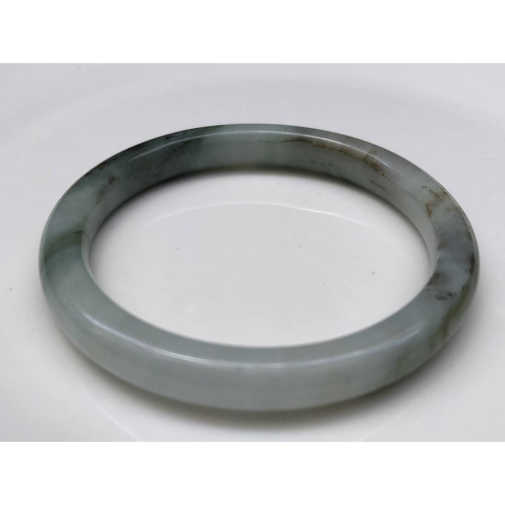 18.43圍帶證書天然玉石翡翠a貨緬甸玉硬玉冰飄花手鐲玉鐲鐲子手環圓條圓骨鐲珠寶玉石首飾飾品-細節圖6