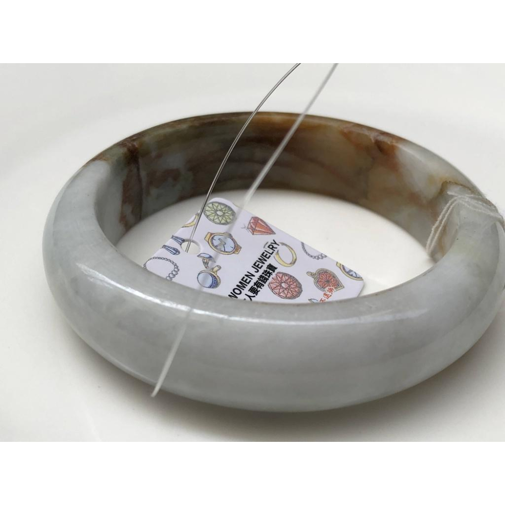 18.33圍瑕疵特惠天然玉石翡翠a貨緬甸玉硬玉黃翡紅翡手鐲玉鐲鐲子手環平安鐲扁口鐲珠寶玉石首飾飾品-細節圖3