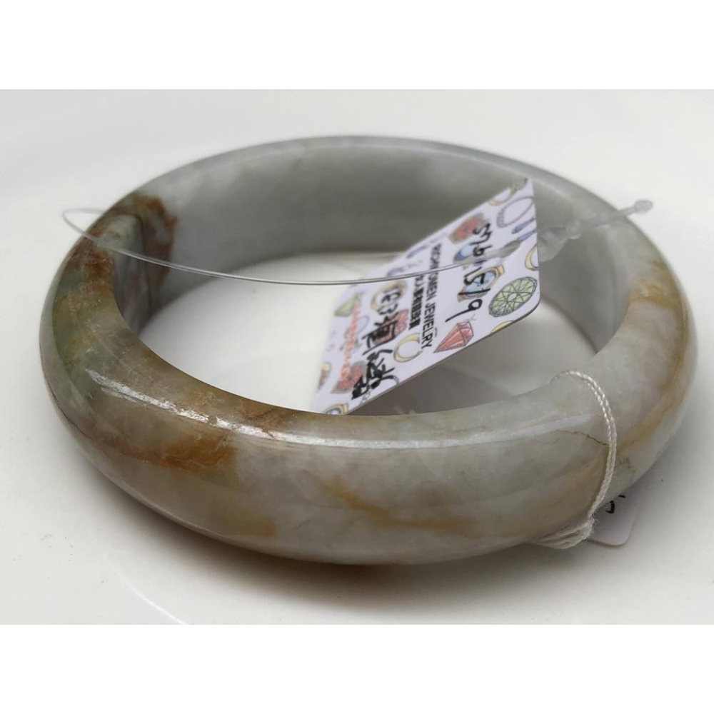 18.33圍瑕疵特惠天然玉石翡翠a貨緬甸玉硬玉黃翡紅翡手鐲玉鐲鐲子手環平安鐲扁口鐲珠寶玉石首飾飾品-細節圖5