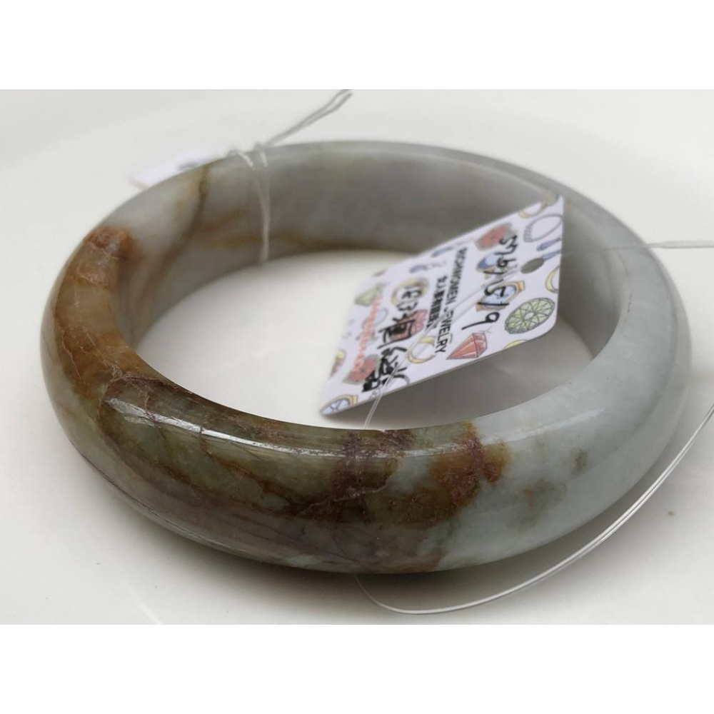 18.33圍瑕疵特惠天然玉石翡翠a貨緬甸玉硬玉黃翡紅翡手鐲玉鐲鐲子手環平安鐲扁口鐲珠寶玉石首飾飾品-細節圖6