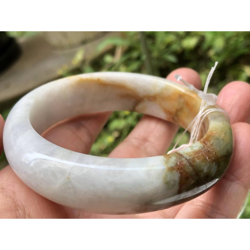 18.33圍瑕疵特惠天然玉石翡翠a貨緬甸玉硬玉黃翡紅翡手鐲玉鐲鐲子手環平安鐲扁口鐲珠寶玉石首飾飾品-細節圖8